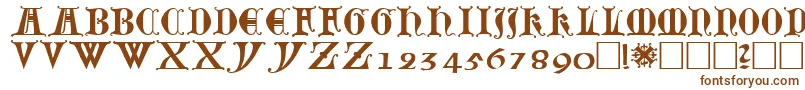 Lubeck0-Schriftart – Braune Schriften