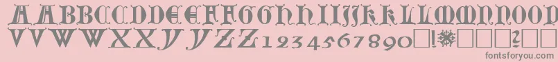 Lubeck0 Font – Gray Fonts on Pink Background