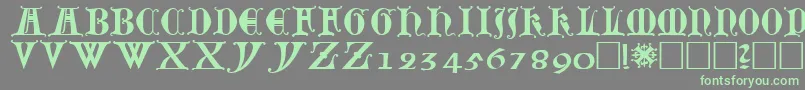 Lubeck0 Font – Green Fonts on Gray Background