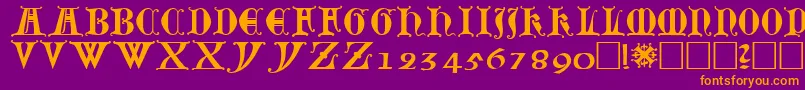 Lubeck0 Font – Orange Fonts on Purple Background