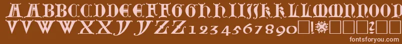 Lubeck0 Font – Pink Fonts on Brown Background