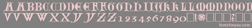 Lubeck0 Font – Pink Fonts on Gray Background