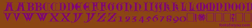 Lubeck0 Font – Purple Fonts on Brown Background