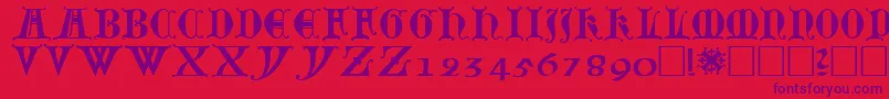 Lubeck0 Font – Purple Fonts on Red Background