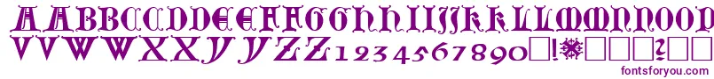 Lubeck0 Font – Purple Fonts on White Background