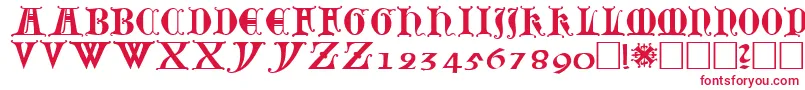 Шрифт Lubeck0 – красные шрифты на белом фоне