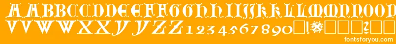 Lubeck0 Font – White Fonts on Orange Background