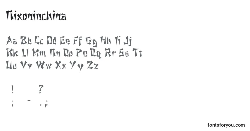 Fuente Nixoninchina - alfabeto, números, caracteres especiales