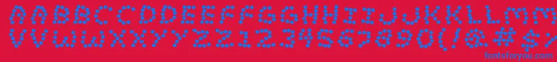 Lostmarb Font – Blue Fonts on Red Background