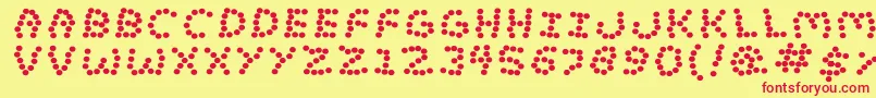 Lostmarb Font – Red Fonts on Yellow Background