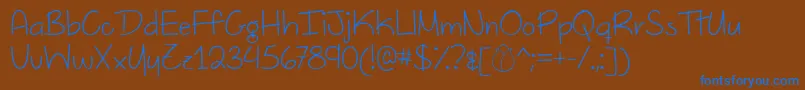 Шрифт DutchTulipsDemo – синие шрифты на коричневом фоне