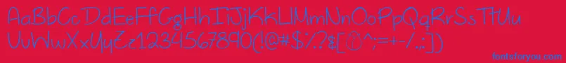 Шрифт DutchTulipsDemo – синие шрифты на красном фоне