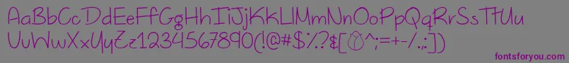 DutchTulipsDemo Font – Purple Fonts on Gray Background