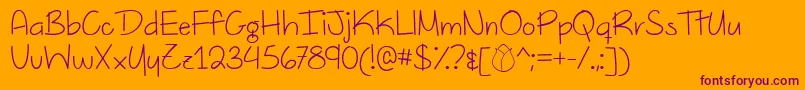 DutchTulipsDemo Font – Purple Fonts on Orange Background