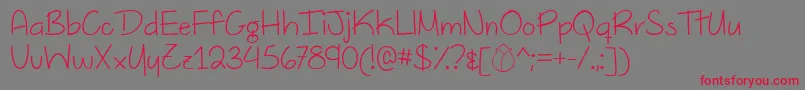 フォントDutchTulipsDemo – 赤い文字の灰色の背景