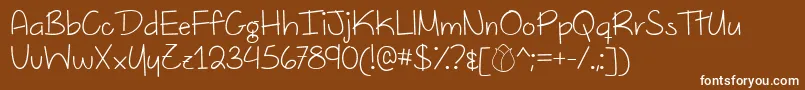 DutchTulipsDemo Font – White Fonts on Brown Background