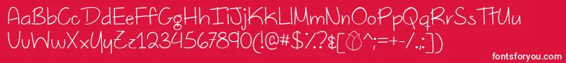 DutchTulipsDemo Font – White Fonts on Red Background