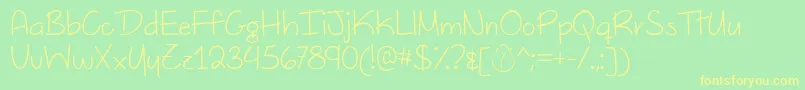 DutchTulipsDemo Font – Yellow Fonts on Green Background