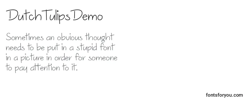 Review of the DutchTulipsDemo Font