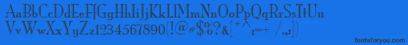 MonaLisaRecutItcTt Font – Black Fonts on Blue Background