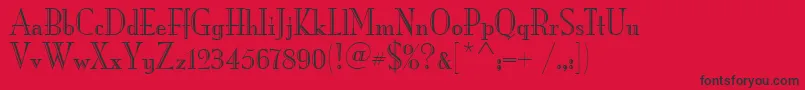 フォントMonaLisaRecutItcTt – 赤い背景に黒い文字