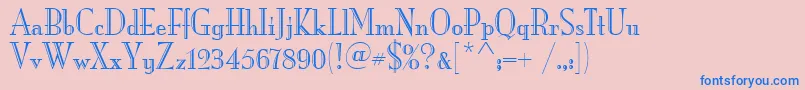 MonaLisaRecutItcTt Font – Blue Fonts on Pink Background