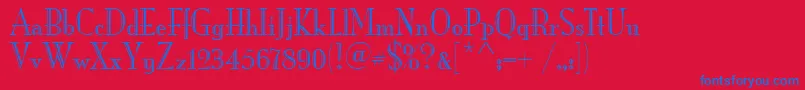 フォントMonaLisaRecutItcTt – 赤い背景に青い文字
