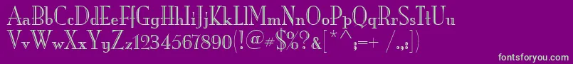 MonaLisaRecutItcTt Font – Green Fonts on Purple Background