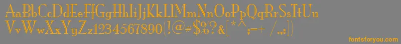 Шрифт MonaLisaRecutItcTt – оранжевые шрифты на сером фоне