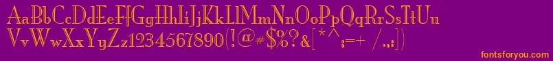 Шрифт MonaLisaRecutItcTt – оранжевые шрифты на фиолетовом фоне