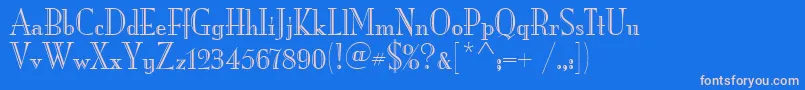 MonaLisaRecutItcTt Font – Pink Fonts on Blue Background