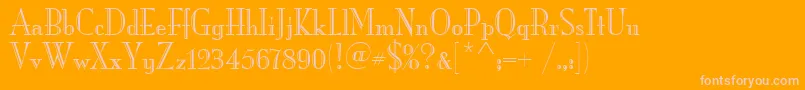 MonaLisaRecutItcTt Font – Pink Fonts on Orange Background