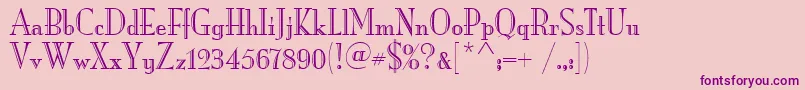 MonaLisaRecutItcTt Font – Purple Fonts on Pink Background