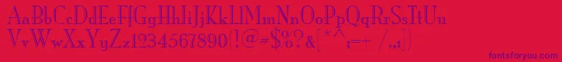 フォントMonaLisaRecutItcTt – 赤い背景に紫のフォント