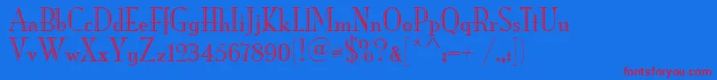 MonaLisaRecutItcTt Font – Red Fonts on Blue Background