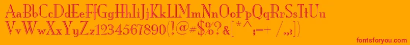 MonaLisaRecutItcTt Font – Red Fonts on Orange Background
