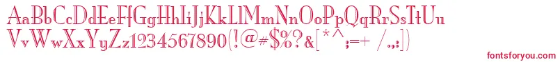 MonaLisaRecutItcTt Font – Red Fonts on White Background