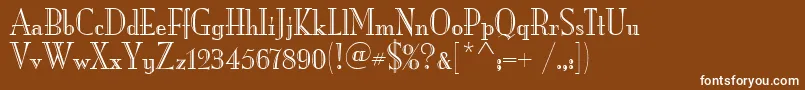 MonaLisaRecutItcTt Font – White Fonts on Brown Background