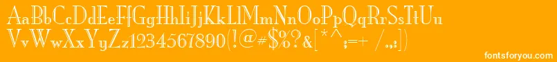 fuente MonaLisaRecutItcTt – Fuentes Blancas Sobre Fondo Naranja
