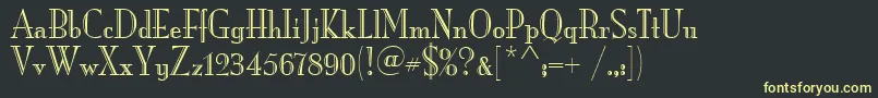MonaLisaRecutItcTt Font – Yellow Fonts on Black Background