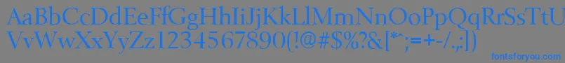 BelfastserialRegular Font – Blue Fonts on Gray Background