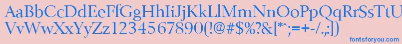 BelfastserialRegular Font – Blue Fonts on Pink Background