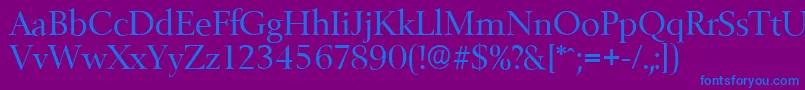 BelfastserialRegular Font – Blue Fonts on Purple Background