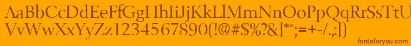 BelfastserialRegular Font – Brown Fonts on Orange Background