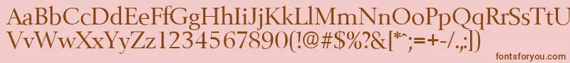 BelfastserialRegular Font – Brown Fonts on Pink Background