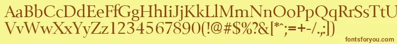 BelfastserialRegular Font – Brown Fonts on Yellow Background