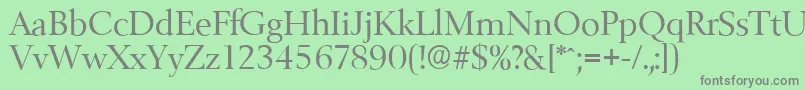 BelfastserialRegular Font – Gray Fonts on Green Background