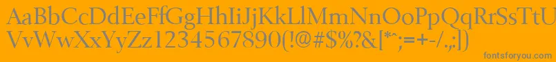 BelfastserialRegular Font – Gray Fonts on Orange Background