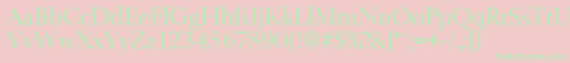 BelfastserialRegular Font – Green Fonts on Pink Background