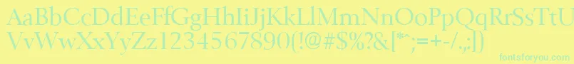 BelfastserialRegular Font – Green Fonts on Yellow Background